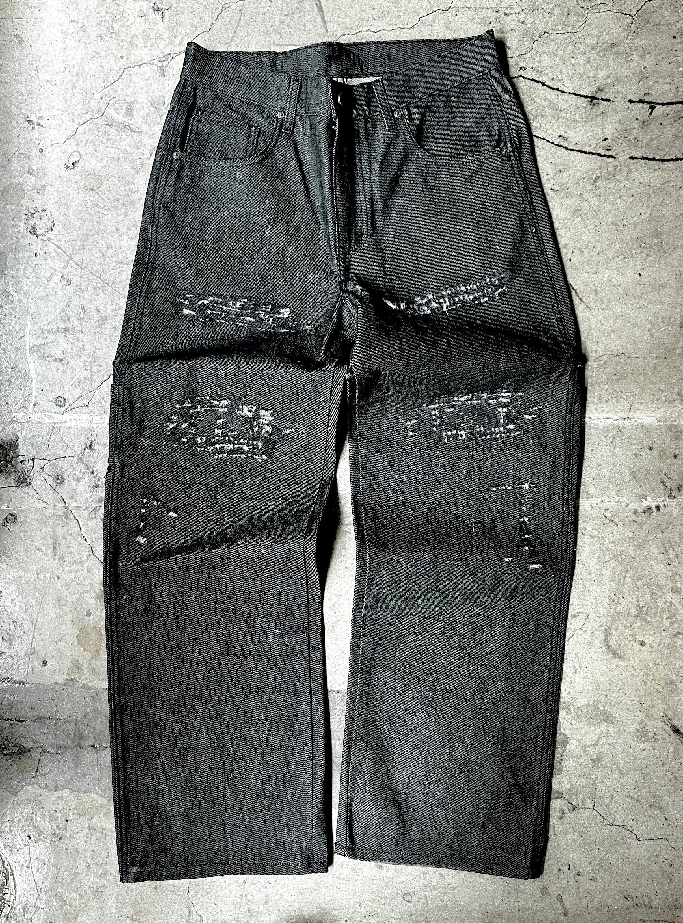 Raw Denim Salt and Pepper Carpenter Jeans