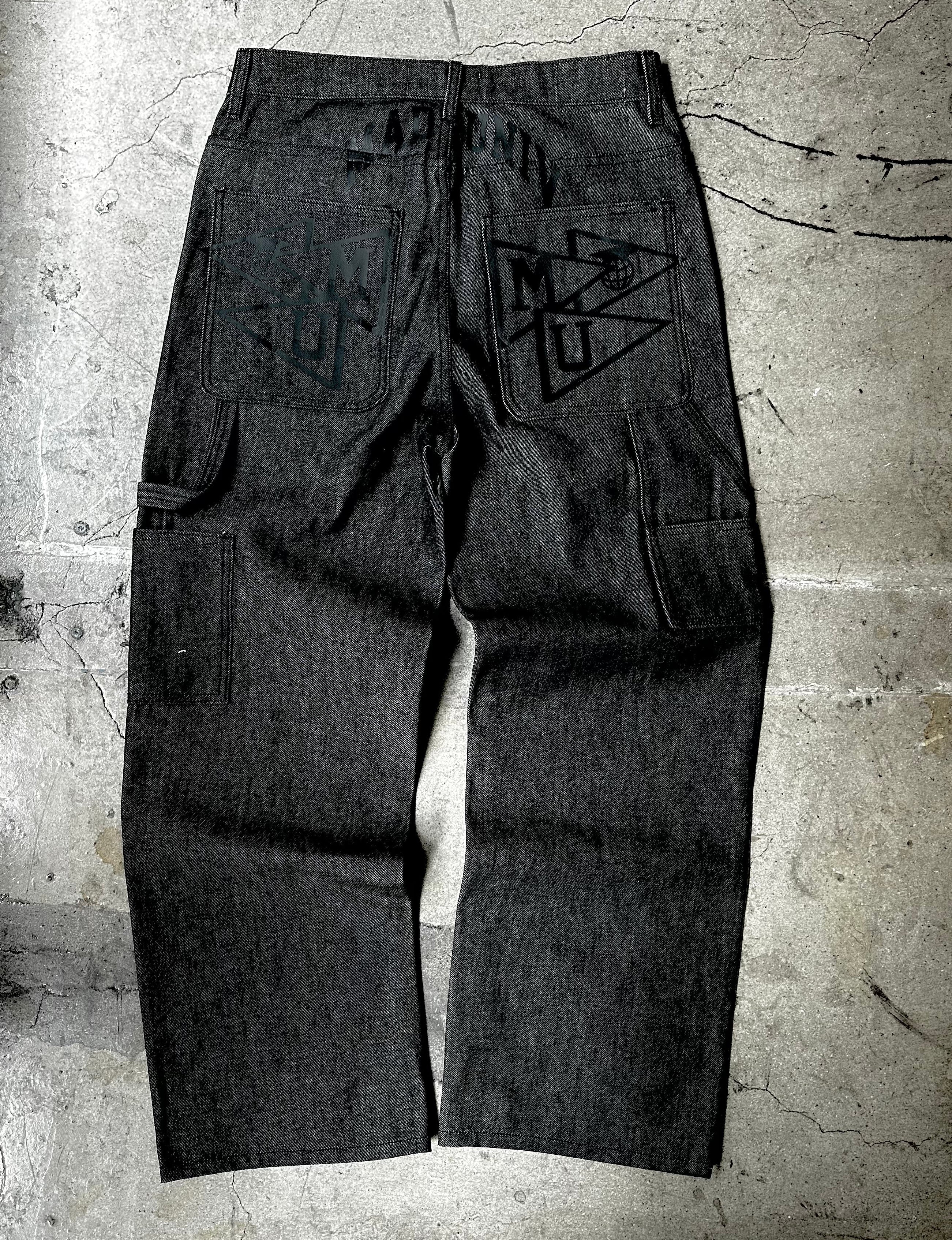 Raw Denim Salt and Pepper Carpenter Jeans