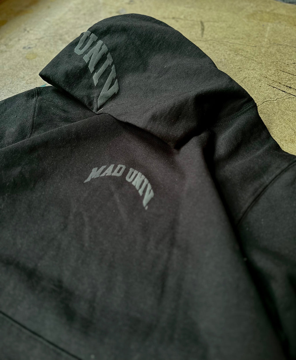 French Terry Black on Black Hoody