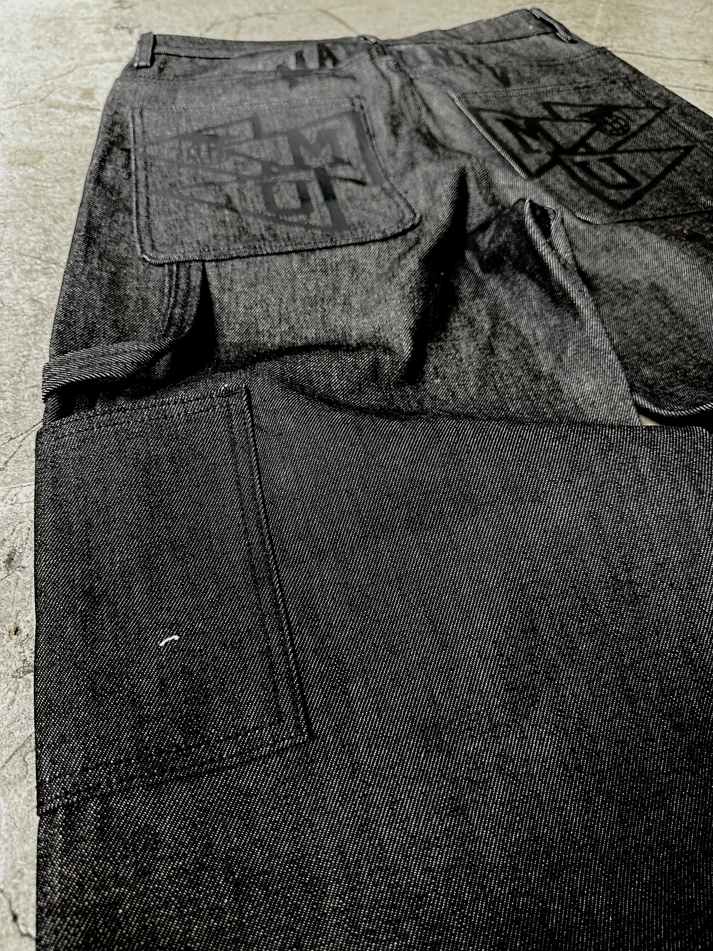 Raw Denim Salt and Pepper Carpenter Jeans